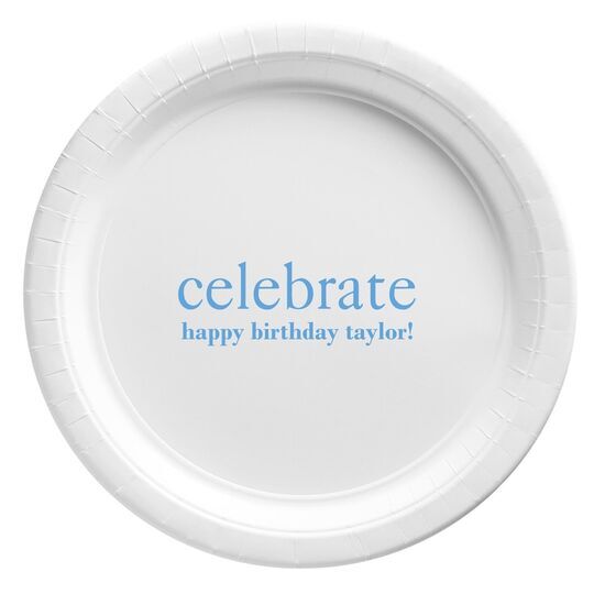 Big Word Celebrate Paper Plates